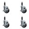Service Caster 4'' SS Thermoplastic Rubber Swivel 1'' Expanding Stem Caster Set with Brake, 4PK SCC-SSEX20S414-TPRB-TLB-1-4 - alternate 1